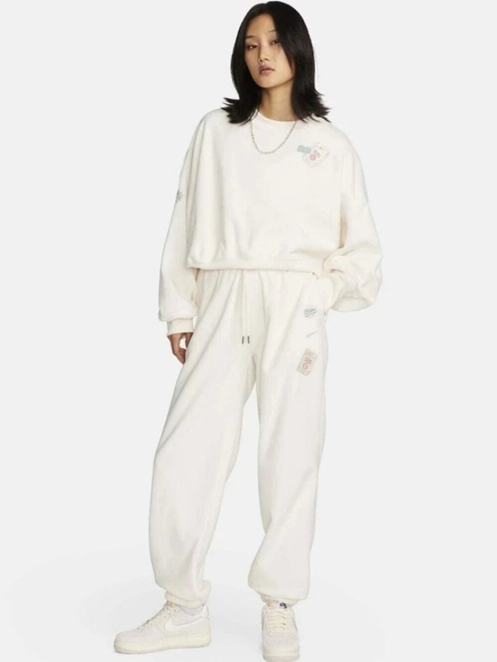 Nike Naomi Osaka Phoenix Fleece High Waisted Oversized Sweatpants Size 2XL White